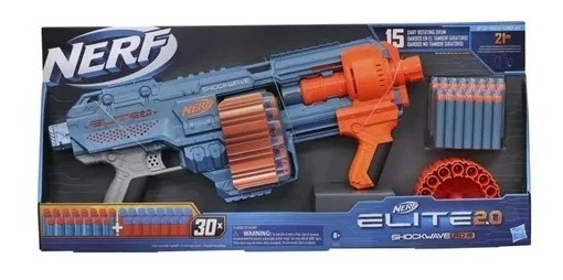 Nerf Rifle Lanzador Elite 2.0 Shockwave Rd-15 Con 30 Dardos