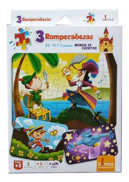 3 Rompecabezas Mundo De Cuentos Original Bontus