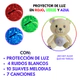 Peluche Osito Proyector De Luz Con 3 Colores Y 10 Sonidos