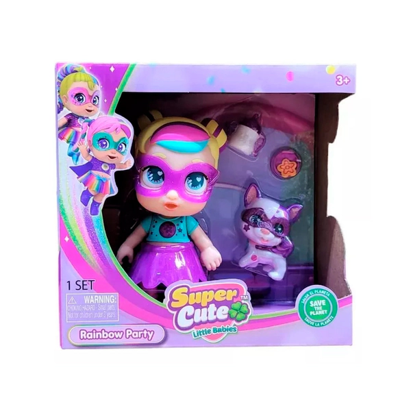 Muñeca Super Cute Mini Con Mascota Y Accesorios