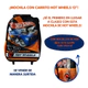Mochila Escolar Con Carro Hot Wheels Escudería 12 Surtido