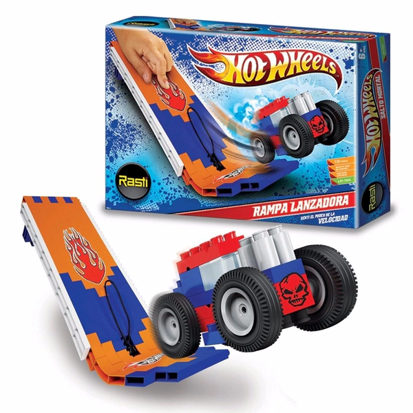 Rasti Hot Wheels Rampa Lanzadora 130 Pzas Nene Bloques