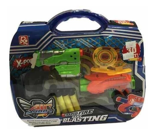 Set Pistolas Air Shoot C/ Dardos Objetivos Para Disparar