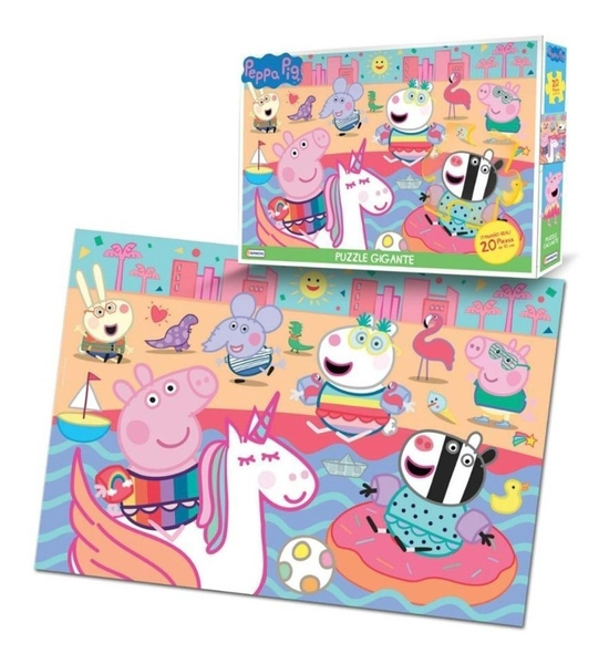 Rompecabezas Gigante Puzzle Peppa Pig 20 Piezas Tapimovil