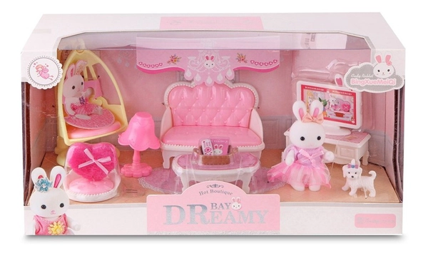 Casita De Conejita Playset Bay Dreamy Living Con Accesorios
