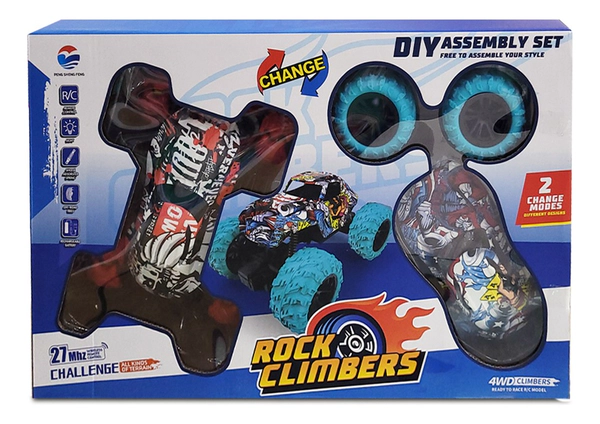 Auto 4x4 Trepador Control Remoto Con Luz Tracción 4wd 27mhz