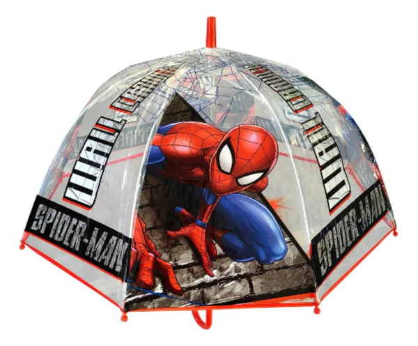 Paraguas Infantil Spiderman Pvc Y Caño Resistente Importado