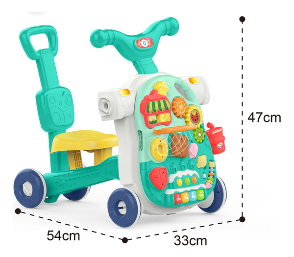 Andador Interactivo 4 En 1 Multifuncional Con Música, Luz
