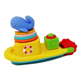 Set De Baño De Plástico Con Barquito Y Accesorios Para Bebé
