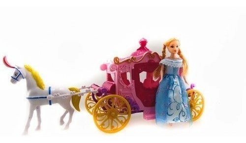 Muñeca Princesa Con Carruaje Y Corcel Original Nenas