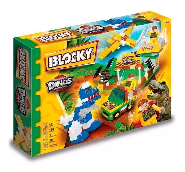 Blocky Construcción Dinos 150 Piezas Original Dimare 0678