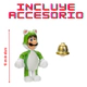 Figura Super Mario Luigi Cat Articulada 10 Cm Jakks Original