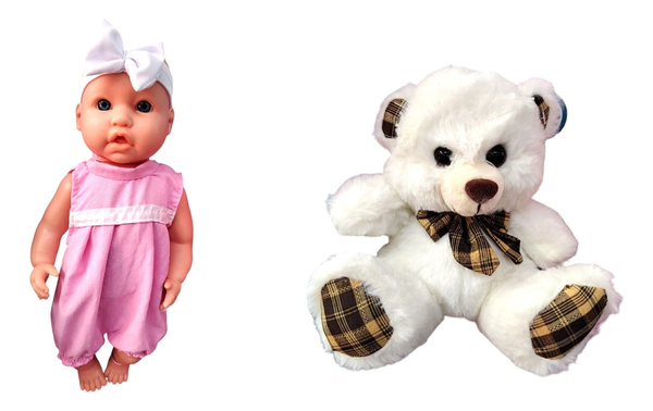 Dulce Bebote Con Su Osito De Peluche Cariñito Con Sonido