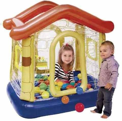 Pelotero Inflable Para Niños Modelo Casita Ok Baby