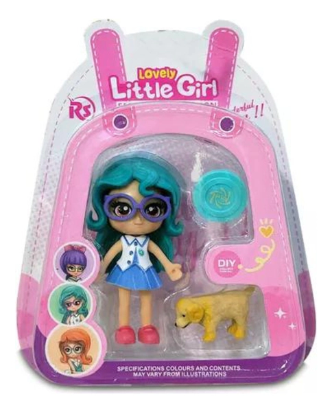 Muñecas Little Girl Con Mascotas Y Accesorios Coleccionables