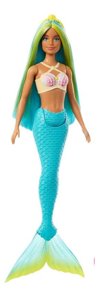 Muñeca Barbie Sirena Cabello De Colores