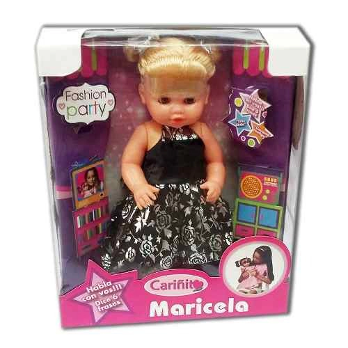 Muñeca Maricela Que Habla Fashion Party Cariñito 40cm
