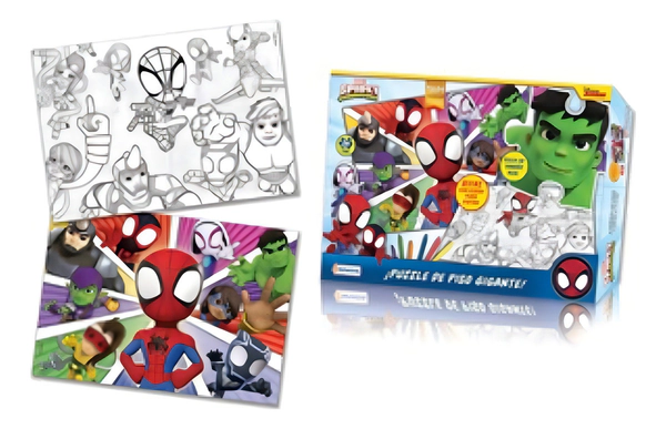Puzzle Spidey 24 Pizas Gigante De Piso Bifaz Spiderman