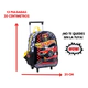 Mochila Escolar Hot Wheels Con Carro 12 Red Cars Surtido