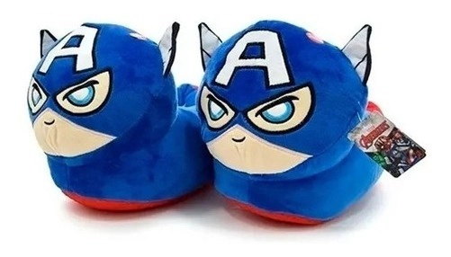 Pantuflas Marvel Capitán América De Peluche Con Luces
