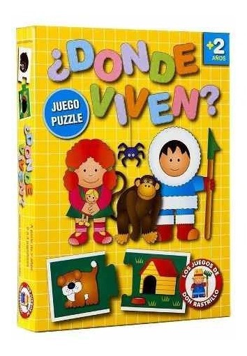 Juego Puzzle ¿dónde Viven? Don Rastrillo Ruibal C
