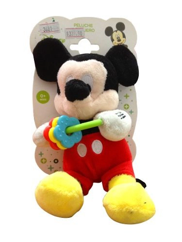 Peluche Suave Bebe Sonajero Mickey Original Disney Baby