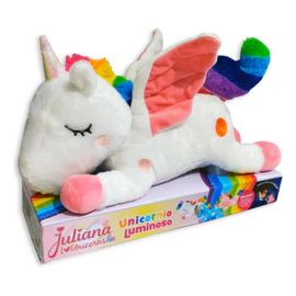 Unicornio De Peluche Luminoso Con Alas Luz De Noche Juliana