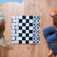 Alfombra Infantil Juego Dos En Uno Ta-te-ti Y Ajedrez Atu