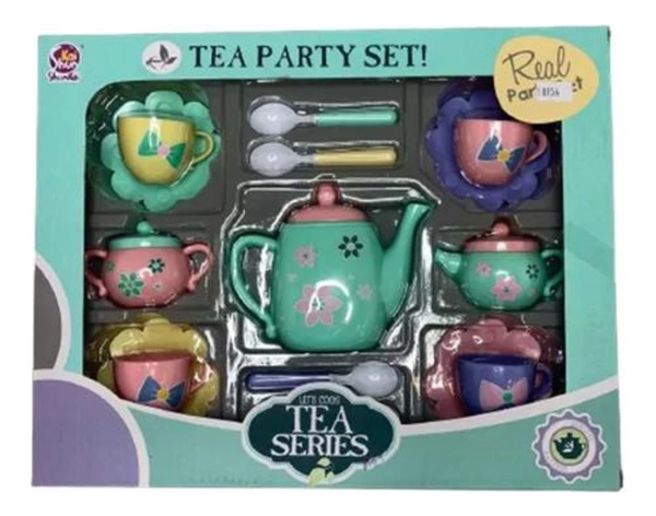 Set Juego Tazas Para Tomar El Te Con Tetera Cucharas Platos