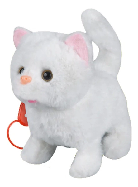 Peluche De Gato Con Correa Y Casita Transportadora A Pilas