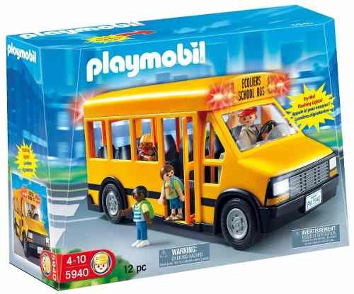 Playmobil City Autobús De Transporte Escolar A Batería C/luz