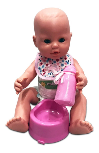 Muñeca Bebote Bochita Con Pelela Y Mamadera Cariñito Orig