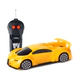 Auto De Carrera Radiocontrol Con Luz Escala 1:24 Con Aleron Amarillo