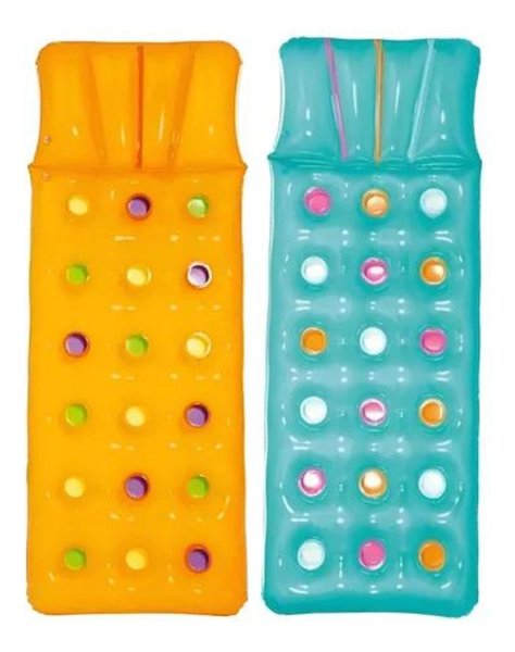 Colchoneta Inflable Con Vasos Para La Pileta