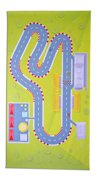 Alfombra Juego Dos En Uno Rayuela Y Pista De Autosdecoración