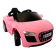 Auto A Batería Rosa Con R/control Padres 6v Luces Sonido