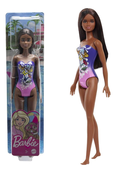 Muñeca Barbie De Playa Con Traje De Baño 33 Cm