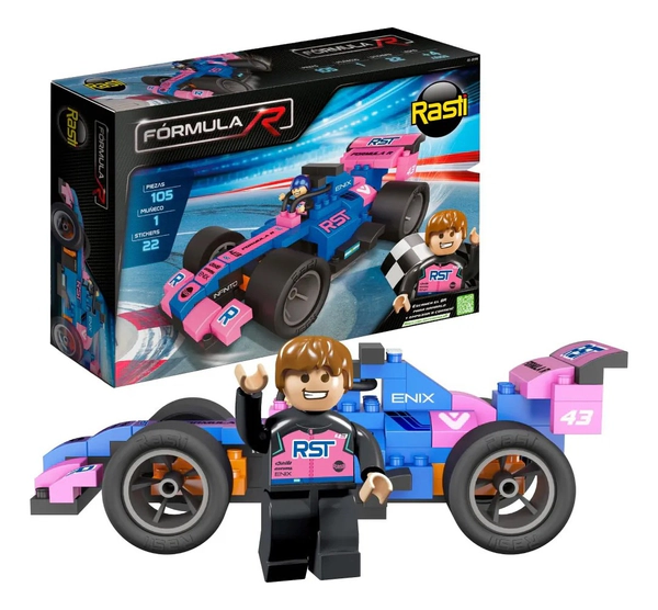 Bloques Rasti Formula 1 Auto Carreras Con Muñeco 105 Piezas