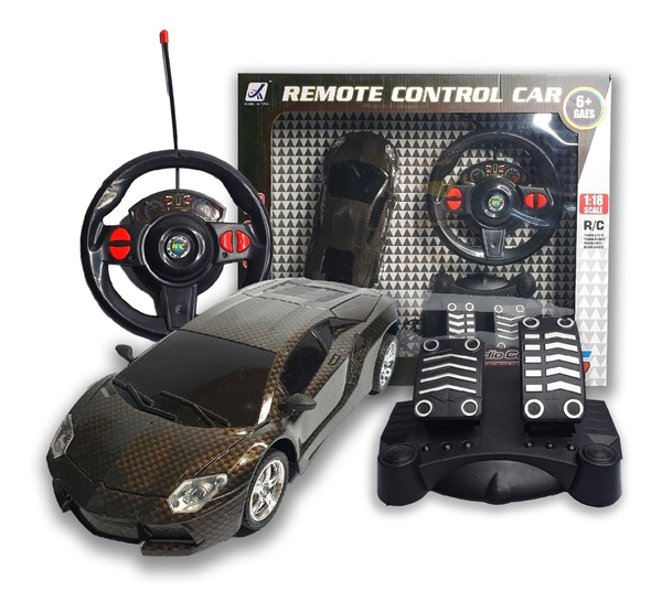 Auto Carrera 4 Canales Radio Control Diseño Urbano Marron