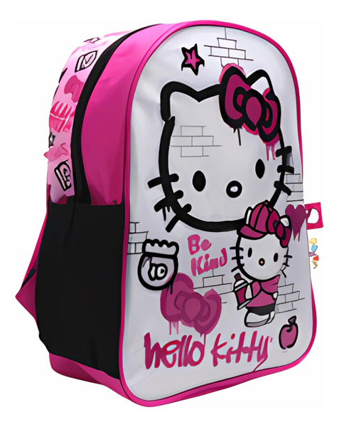 Mochila Escolar Hello Kitty Grafiti De Espalda 12' Wabro