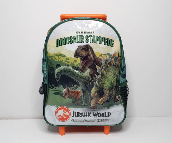 Mochila Con Carro Jurassic World Forest 12 Pulgadas Wabro