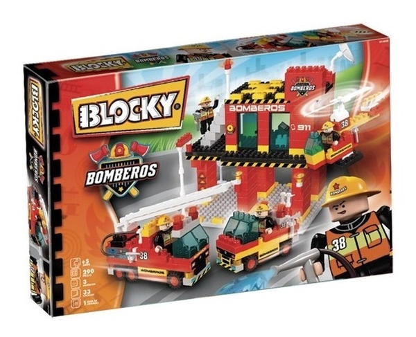Blocky Bomberos 3 (290 Piezas) Ladrillos Bloques
