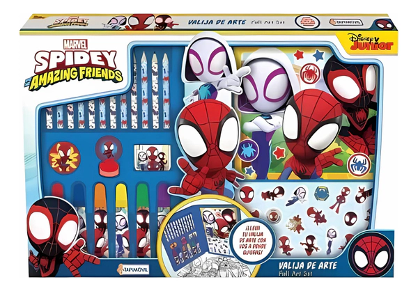Valija De Arte Dibujo Spidey Full Set C/accesorios Tapimovil