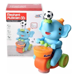 Elefante De Circo Toca Tambor, Camina Y Hace Levitar Pelota