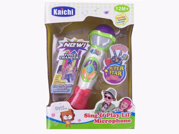 Micrófono Con Luz Sonido Graba Y Reproduce Juguetes Niños