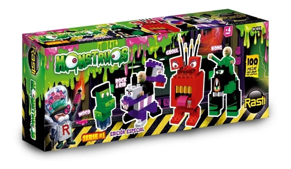 Bloques Monstruos 100 Piezas Serie 1 Rasti Para Coleccionar