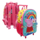 Mochila Escolar Carro 12 Peppa Pig Arcoiris Surtido Wabro
