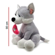Peluche Perro Sentado Con Corazón En La Boca 70 Cm Orig