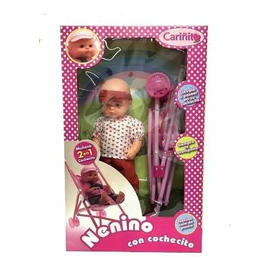 Nenino Con Cochecito Cariñito Bebes Original