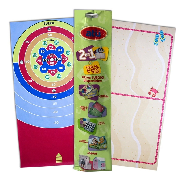Alfombra Infantil Juego Dos En Uno Tiro Al Blanco Y Tejo